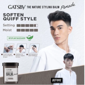 Pomade GATSBY The Nature Styling Rambut Kaku Balm Clay Cream Pomade - Minyak Rambut Hair Styling 75g