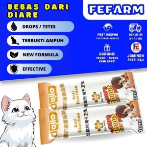 OBAT TETES DIARE DELLO UNTUK KUCING MENYEMBUHKAN DIARE MENCRET MEMULIHKAN METABOLISME ANABUL FEFARM