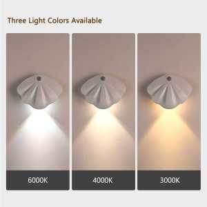 LAMPU OTOMATIS Lampu Tempel Sensor PIR Shell Night Light USB 3in1 Color - HJ30 PUTIH HUAJIANZM