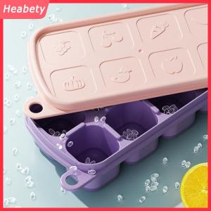 Heabety 1 cái 8 di động cấp thực phẩm Silicone khuôn Ice lưới với nắp Ice trường hợp khay làm khuôn Băng lưu trữ hộp tái sử dụng Diy Nhà Bếp Tiện Ích