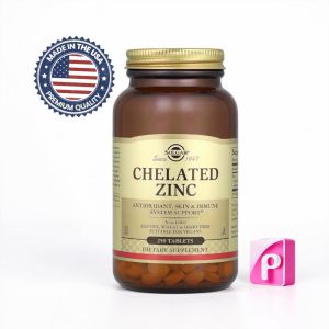 Solgar Chelated Zinc 22mg 250 Tablets Premium Immune and Skin Support Dietary Supplement