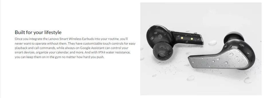 Lenovo Smart Wireless Earbuds - (PS-1551B) | Lazada