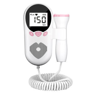 【Free Gel】Fetal Doppler Heartbeat Detector Portable Ultrasound Pregnant Baby Heart Rate Monitor LCD 2.5MHz Pocket Vascular Doppler