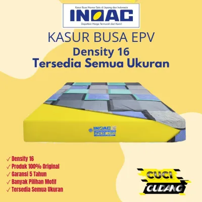 Promo Kasur Busa Inoac D16 Kualitas Super Density16 Plus Cover Bahan Polymikro Great A Ukuran 180x160x10cm Tebal 5 10 15 20cm Muat 3 Orang Dewasa