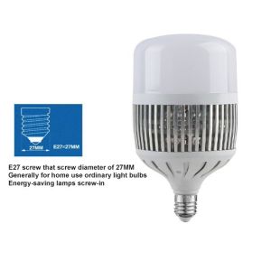 Vimite Aluminum PC Bulb LED Light 50W 80W 100W 150W 200W Power Saving Durable ABS Waterproof E27 E40 Bulb 220V Fast Heat Dissipation Plastic 6500K Bulb Suitable for Living Room Garden Bedroom Studio