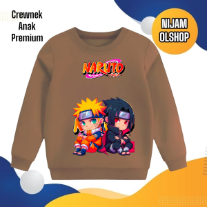 Sweater crewnek Anime Naruto Anak laki laki Perempuan 2-22 Tahun Terbaru 2025