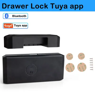 Boland Bluetooth Remote Control Cabinet Drawer Lock Invisible Keyless Hidden Electrics Wifi Lock Security Phone Control No Punch Self-tapping Screws Hidden ABS Material Invisible Cabinet Lock
