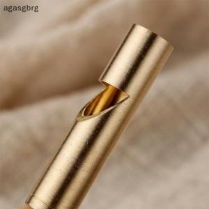 agasgbrg เครื่องมือกระเป๋าขนาดเล็กกันน้ำอุปกรณ์จี้ทำด้วยมือทองเหลืองแท้พวงกุญแจนกหวีด สำหรับผู้ตัดสิน