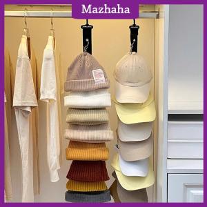 Mazhaha Baseball Cap Storage Organizer With Eight Clips Wall Mounted Cap Holder Closet Storage Organizer Cap Hanger