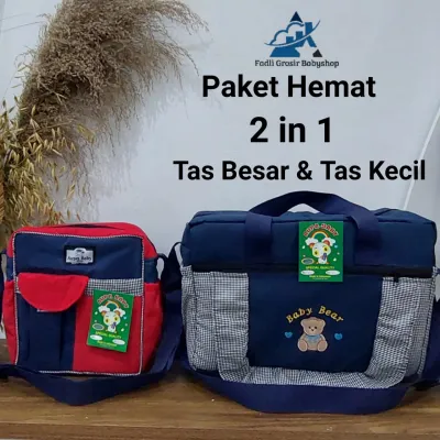 Paket Hemat (2 in 1) Tas Bayi Besar Fadli Bordir Dan Tas Bayi Marsya Terbaru