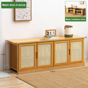 TV Cabinet Bamboo Modern Minimalist HomeTV Rack Cabinet Storage Combination shoe Cabinet COD