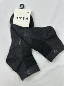 OWEN- Vớ/Tất nam cổ trung viền cổ Owen thoáng khí khử mùi không xù 100% cotton