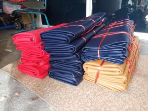 ผ้าใบยาง ผ้ายาง กราวด์ชีท แผ่นยางพาราอเนกประสงค์ ขนาด 1.4x2.4 เมตร (หนา2มิล) กันแดด กันฝน กันน้ำ100%