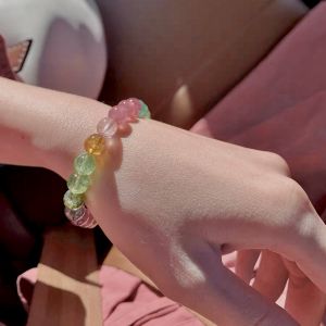 Montagne Jewelry Natural 8-9mm High Quality Tourmaline Bracelet Elegant Fine Jewelllery Gem Bracelet