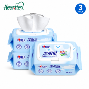 【Lucky Home】 【3/6Packs】心相印Hearttex Wet Toilet Paper 80 Sheets Moist Wipes for Bathroom Personal Cleansing Travel