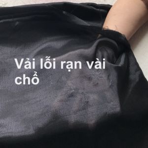 Vải Đủi Tơ Đen Bóng Khổ 1m5 - Chất Mỏng Thấu Mềm Mại Không Giãn - May Đồ Thiết Kế Đầm Xòe