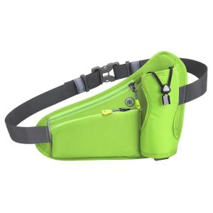 INGER Adjustable Strap Sports Fanny Pack Solid Color Reflective Design Running Waist Belt Bag Multifunctional No Water Bottle Mobile Phone Storage Bag Outdoor Sports