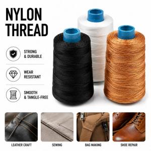 300m Leather Sewing Thread Strong Nylon Cord Thread for Shoe Repairing Leather Craft