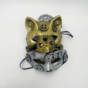 Masquerade Mask Mardi Gras Mask Costume Party Mask Mechanical Half Face Mask Cosplay Mask for Halloween Christmas