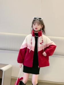 2024Kawaii Sanrio Kuromi หญิงเสื้อเด็กอะนิเมะ Plus กำมะหยี่หนาเสื้อแขนยาวฤดูใบไม้ร่วงฤดูหนาว Warm Zipper Jacket สำหรับเด็ก