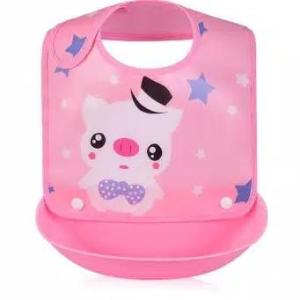 Celemek Wadah Bayi Silikon Tahan Air Motif Kartun