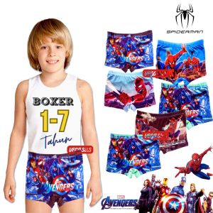 6Pcs Celana Boxer Sattire Kids Anak Laki-Laki Usia 1-7 Tahun Celana Dalam anak Cowok Karakter Kartun