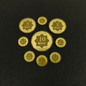 BEUS CRAFT REPLICA GOLD DINAR ACRYLIC MAS KAHWIN | HANTARAN | IJAB QABUL | AKAD NIKAH