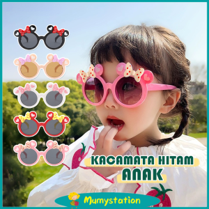 Mumystation Kacamata Hitam Fashion / Lucu Kartun Telinga Minnie Mouse Sunglasses Anak / Import Kacamata Anak