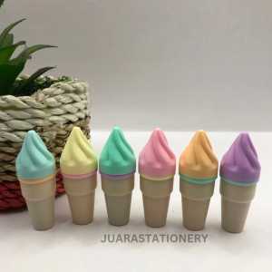 Stabilo Mini Lucu Premium Import (2107/2108) / Highlighter Penanda Warna Warni / Stabilo / Stabilo Warna / Srtabilo Isi 6 Warna / Stabilo Eskrim Cone 1 Set 6 / Monas Highlighter Penanda Berwarna Lucu
