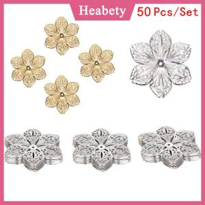 Heabety 50 cái bộ Đồ Nư Hoa Thủ công mỹ nghệ quyến rũ kết nối tự làm mặt dây chuyền đồ trang sức phát hiện