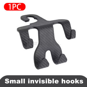 Carbon Fiber Car Hook Hanger Multifunctional Seat Headrest Hooks Holder for Car Handbag Clothes Storage Universal Mobile Phone Holder