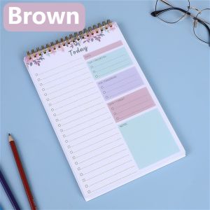 B5 Weekly Planner Schedule Notebook Metal Spiral Notebook Plan Notebook School Office Supply 52Weeks
