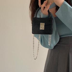 cao cấp kiểu dáng Túi xách Mini đeo chéo nữ vân da cá sấu Dây đeo chéo thời trang thanh lịch 2 màu lựa chọn
