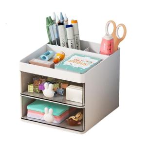 Đáng yêu thỏ xử lý tổ chức bàn với ngăn kéo rõ ràng không gian làm việc gọn gàng Phụ kiện cho không gian làm việc gọn gàng và gọn gàng