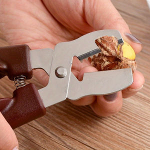Stainless Steel Chestnut Opener - Easy-Grip Nutcracker Tool for Kitchen & Dining