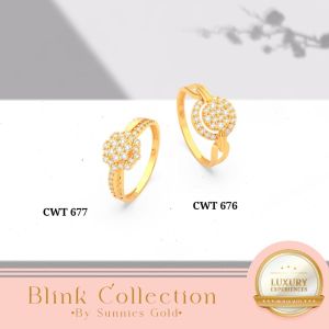 CINCIN EMAS MODEL ELEGAN SIMPLE MEWAH KADAR 8K (375) CINCIN FASHION KODE CWT 676 CWT 677