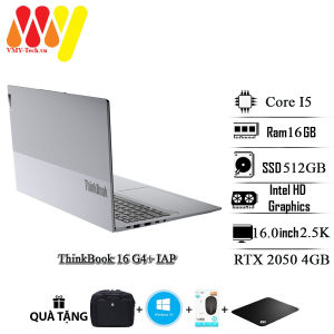 ThinkBook 16 G4+ IAP Laptop Core i5-12500H 16GB Ram 512GB SSD 16inch 2.5K RTX 2050 4G Titan laptop Hp mỏng nhẹ tặng kèm bộ quà tặng cao cấp