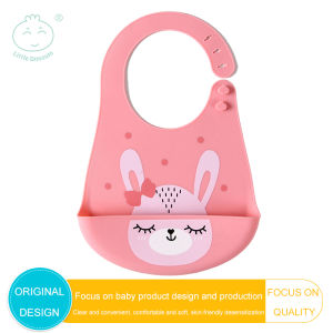 ผ้ากันเปื้อนเด็กน้อยDimsumผ้ากันเปื้อนซิลิโคนกันน้ำสำหรับ0-3ปีทารกและเด็กวัยหัดเดินที่มีรูปแบบต่างๆกระต่าย
