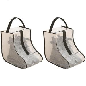 2 Bộ bảo vệ khởi động mang túi khởi động Túi lưu trữ giày Túi Cầm Tay minh bạch để vận chuyển dễ dàng