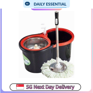 【DAILY ESSENTIAL】 360 Spin Mop and Bucket Set | Four Colours | 5 Refill Pads Option