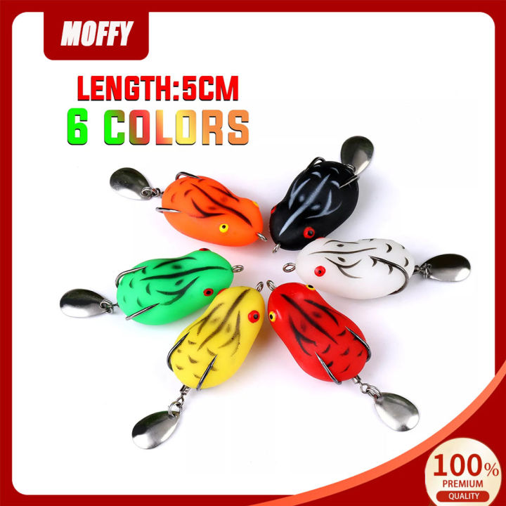 Ready Stock fishing lure fishing bait Soft Frog Lure Double Hooks 5cm/9g  4.5cm/7g Topwater Ray Frog Artificial Lure Soft Bait fishing accessories soft  frog exp katak tipu haruan jump frog toman