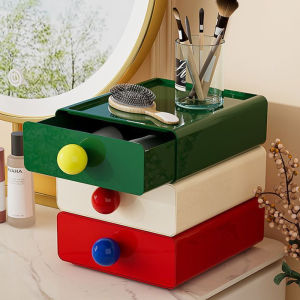 [Alex Do] Hot Sale Desktop Storage Drawer Stackable Pull Out Storage Boxes Color Contrast Drawer Organizer Office Sundries Stationery Storage Case