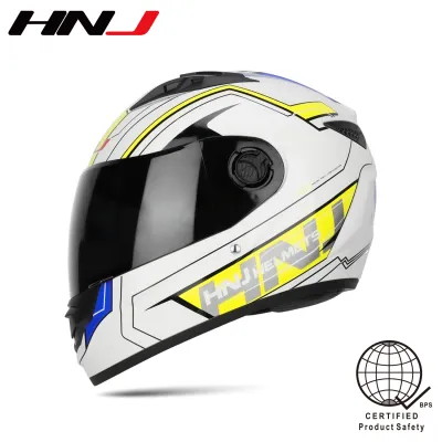 HNJ 855 Full Face Men Motorcycle Helmet Single Visor Helmet Women