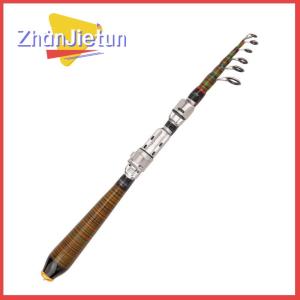 zhanjietun 1.2m-2.4m Portable Mini Telescopic Fishing Rod Spinning Fly Carp Fishing Carbon Fiber Rock Travel Jig Rod