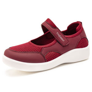 Free Shipping WomenS Shoes Spring New Collection Breathable And Casual Versatile With Soft Soles For Comfortable Wear And Featuring A Velcro Closure Perfect For Middle-Aged And Elderly Women