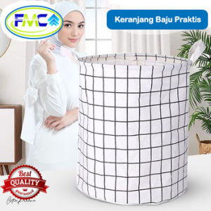Keranjang Baju Kotor Laundry  Lipat Londri Bag Tempat Pakaian Serbaguna Murah Praktis Bahan Kanvas Anti Air Waterproof