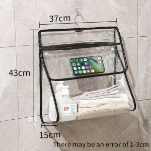 Travel Hanging Storage Bag Waterproof Transparent Bathroom Toilet Wall Mobile Phone Clothes Hanging Organizer