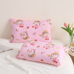 [HỎA TỐC] Gối trẻ em gòn microfiber êm ái vỏ gối cotton thấm hút phối nhung hạt đậu mềm cho bé đi học mầm non tiểu học Urombaby GGCN