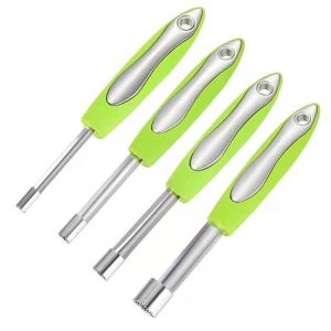 ชุดเครื่องมือคว้านผลไม้สแตนเลสด้ามจับพีพี ไม้สเตนเลส ที่เจาะแกนผลไม้ ผ่านมาตรฐานอาหารเครื่องมือถอนแกนผลไม้手持防滑去核器套装