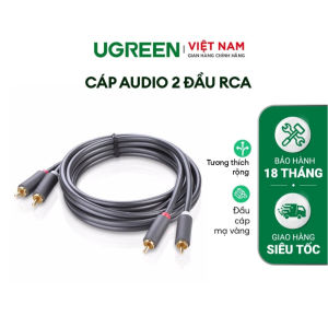 Cáp AV hoa sen 2 đầu RCA dài 3m chính hãng Ugreen 10519 Cao cấp